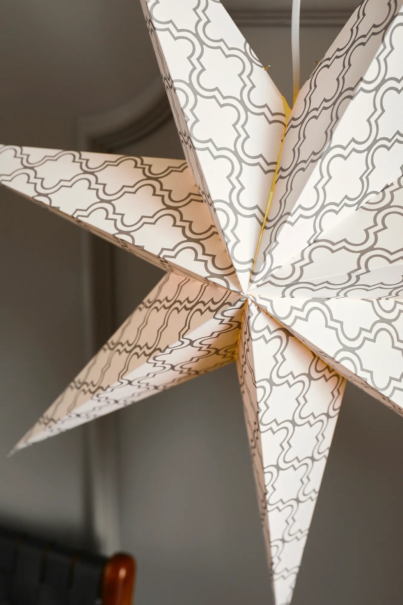 Grafik vit julstjärna 75 cm julbelysning skandinavisk design | Grafik white Christmas star light Scandinavian design | Grafik