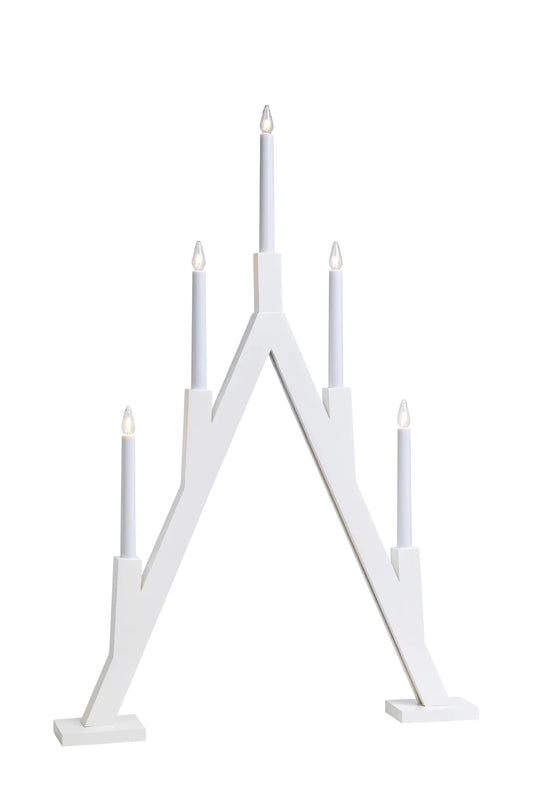 Bjurfors vit adventsljusstake 77 cm 703835 | Bjurfors white advent candle holder | Bjurfors weiß Adventsleuchter 703835