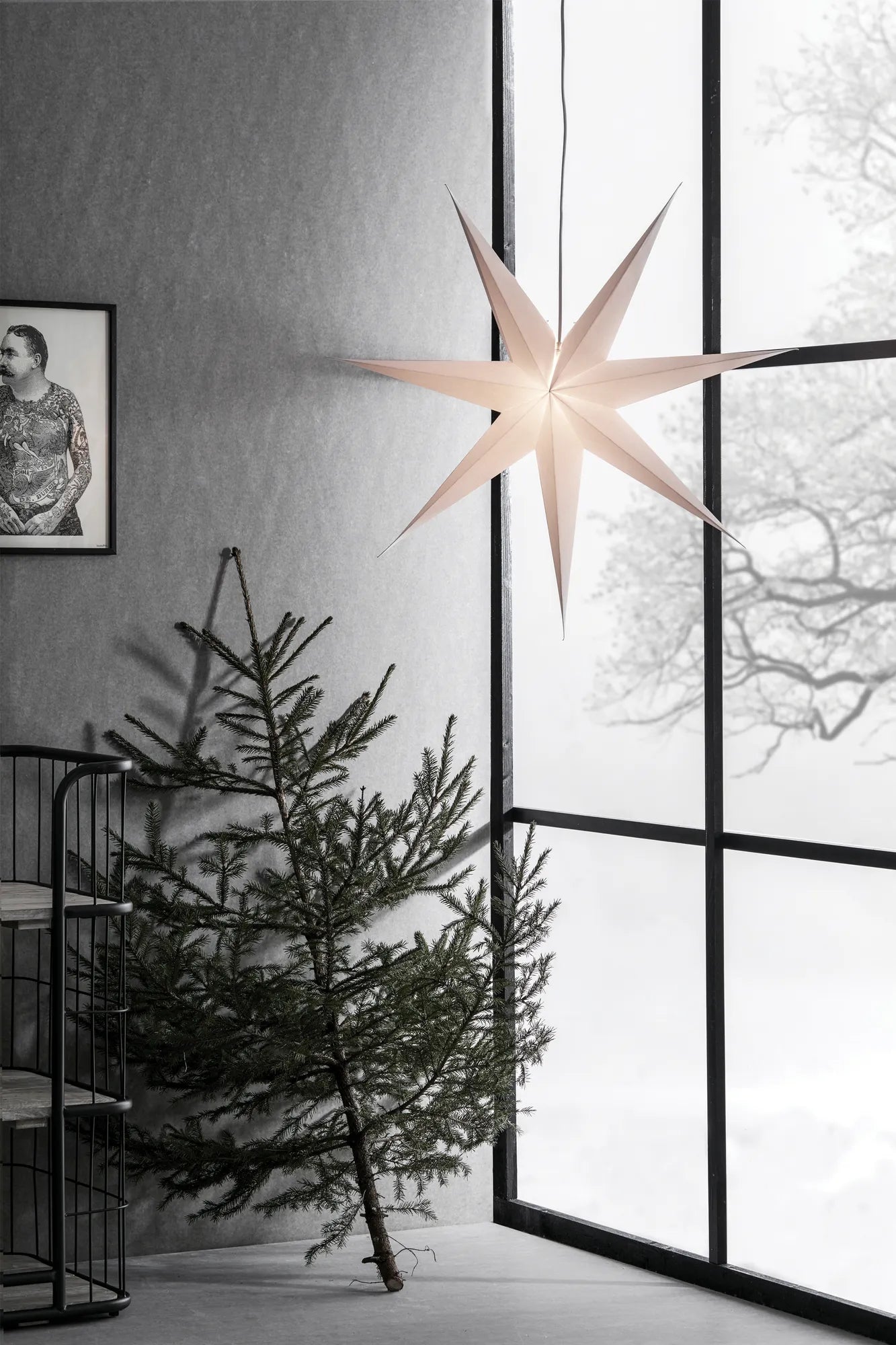 Duva vit julstjärna 75 cm julbelysning | Duva white Christmas star light | Duva weiß Weihnachtsstern Beleuchtung