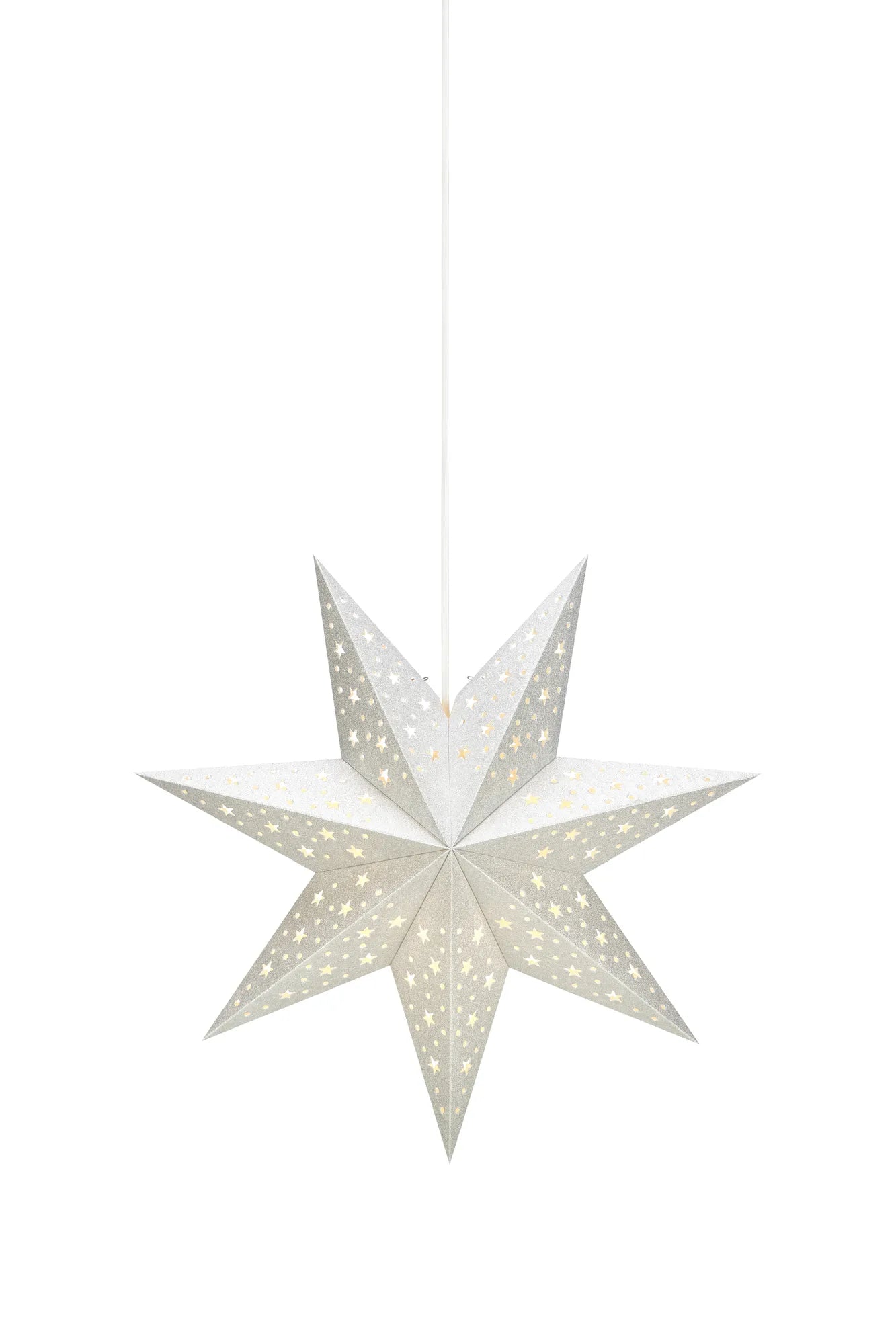 Solvalla silver julstjärna 45 cm 704416 | Solvalla silver Christmas star | Solvalla Silber Weihnachtsstern Beleuchtung 704416