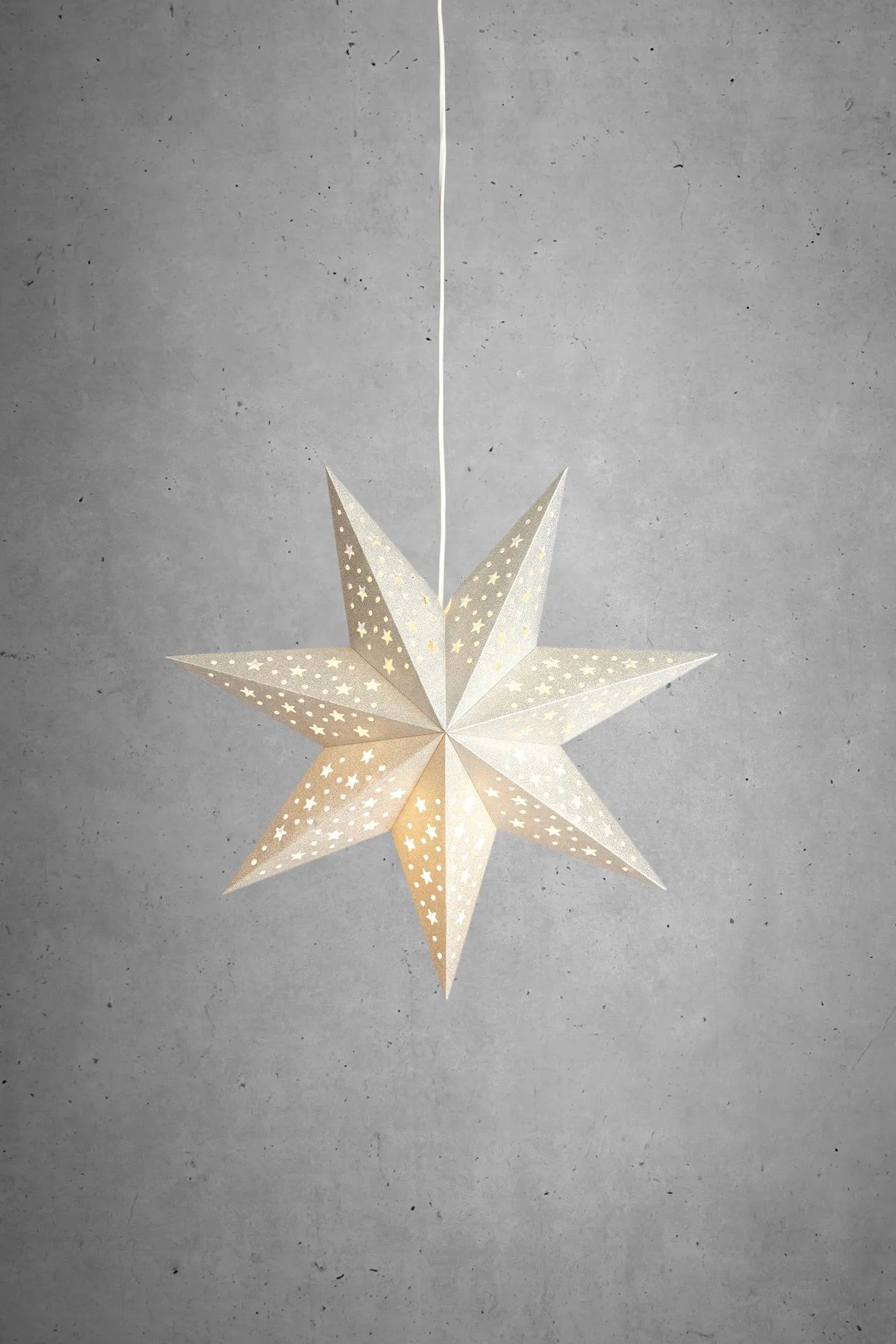 Solvalla silver julstjärna 45 cm julbelysning stilren belysning | Solvalla silver Christmas star light minimalist | Solvalla