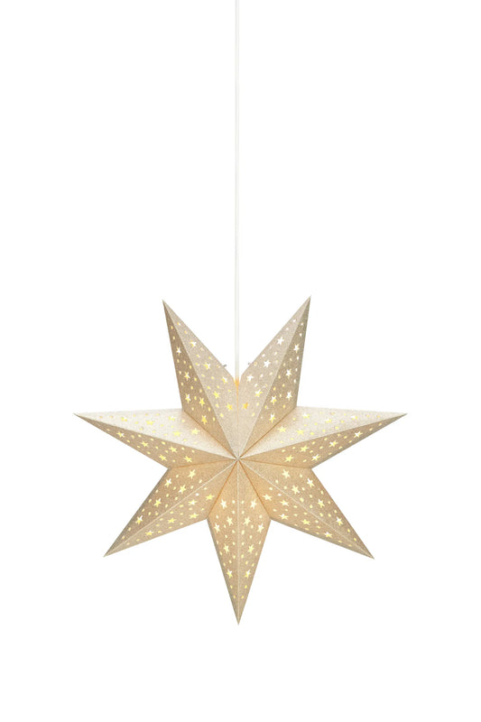 Solvalla guld julstjärna 45 cm 704419 | Solvalla gold Christmas star light | Solvalla Gold Weihnachtsstern Beleuchtung 704419