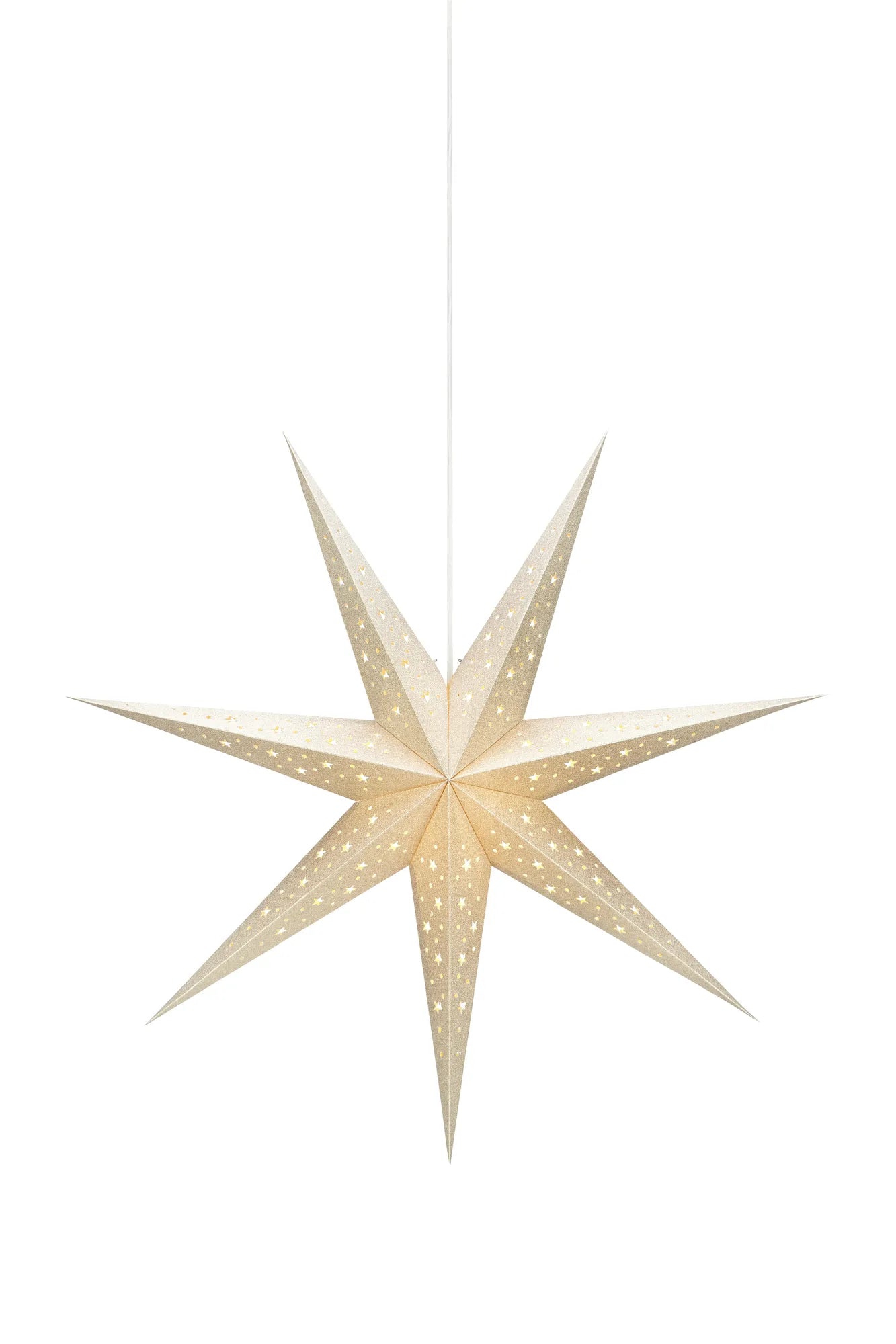 Solvalla guld julstjärna 75 cm 704420 | Solvalla gold Christmas star light | Solvalla Gold Weihnachtsstern Beleuchtung 704420