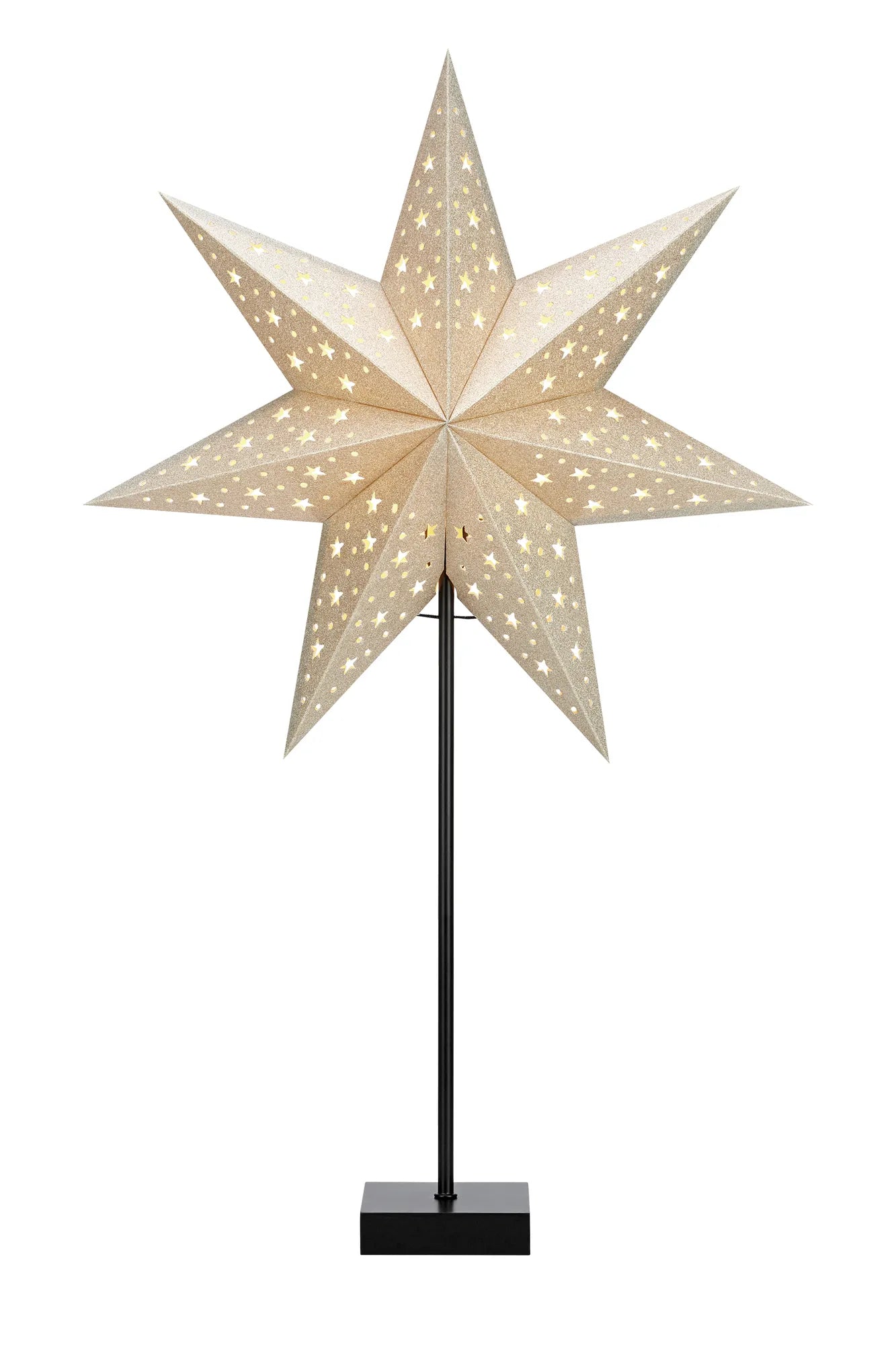 Solvalla guld julstjärna 704454 | Solvalla gold Christmas star light | Solvalla Gold Weihnachtsstern Beleuchtung 704454