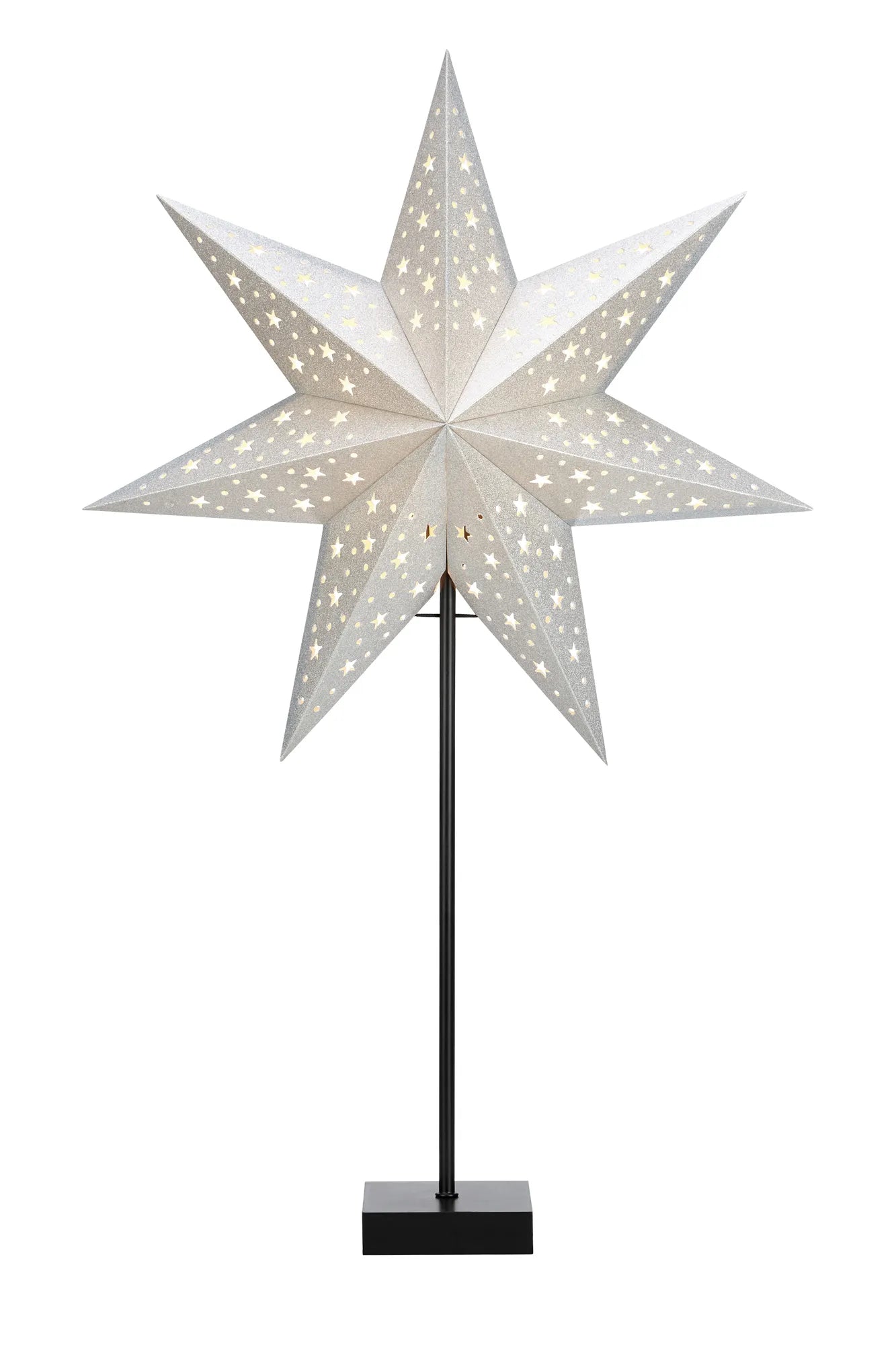 Solvalla silver julstjärna 704455 | Solvalla silver Christmas star light | Solvalla Silber Weihnachtsstern Beleuchtung 704455