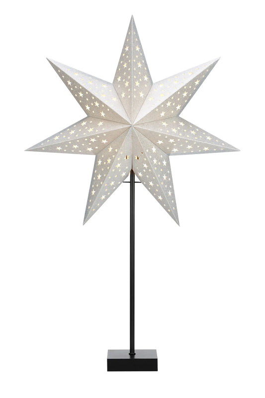 Solvalla silver julstjärna 704455 | Solvalla silver Christmas star light | Solvalla Silber Weihnachtsstern Beleuchtung 704455