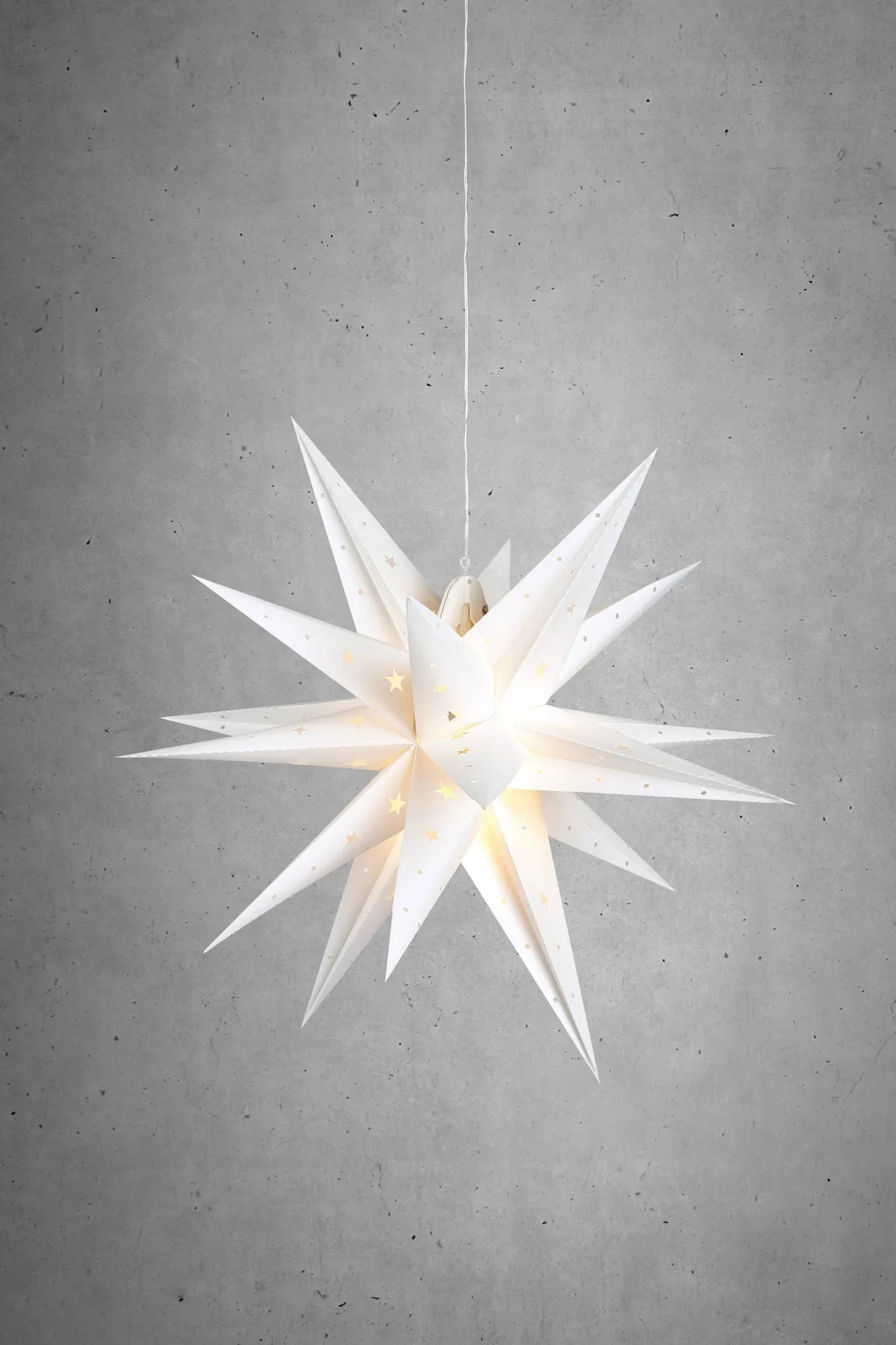 Vectra vit julstjärna 60 cm julbelysning stilren belysning | Vectra white Christmas star light minimalist lighting | Vectra