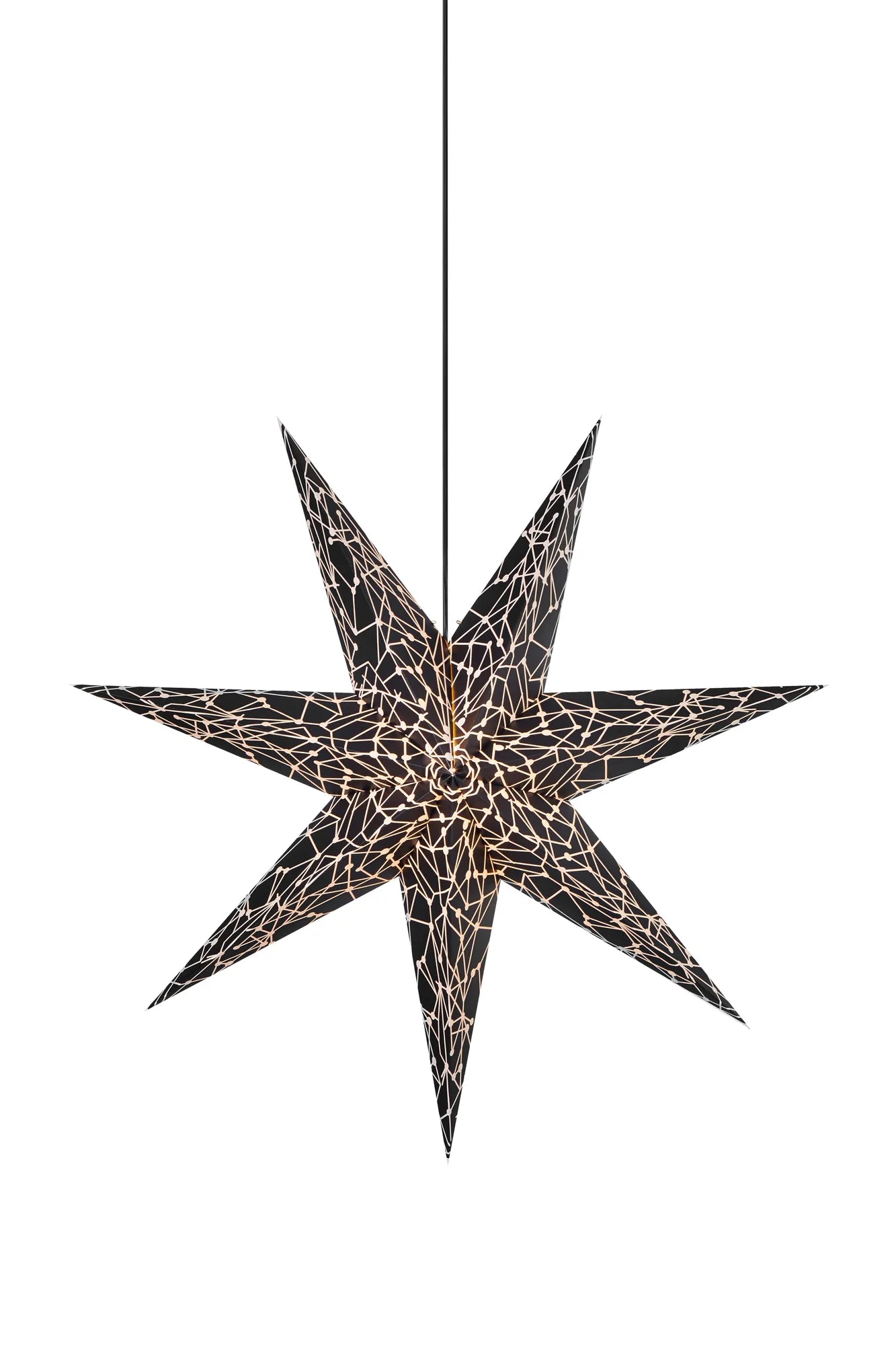 Karla svart julstjärna 75 cm 704877 | Karla black Christmas star light | Karla schwarz Weihnachtsstern Beleuchtung 704877
