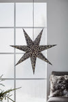 Karla svart julstjärna 75 cm julbelysning | Karla black Christmas star light | Karla schwarz Weihnachtsstern Beleuchtung