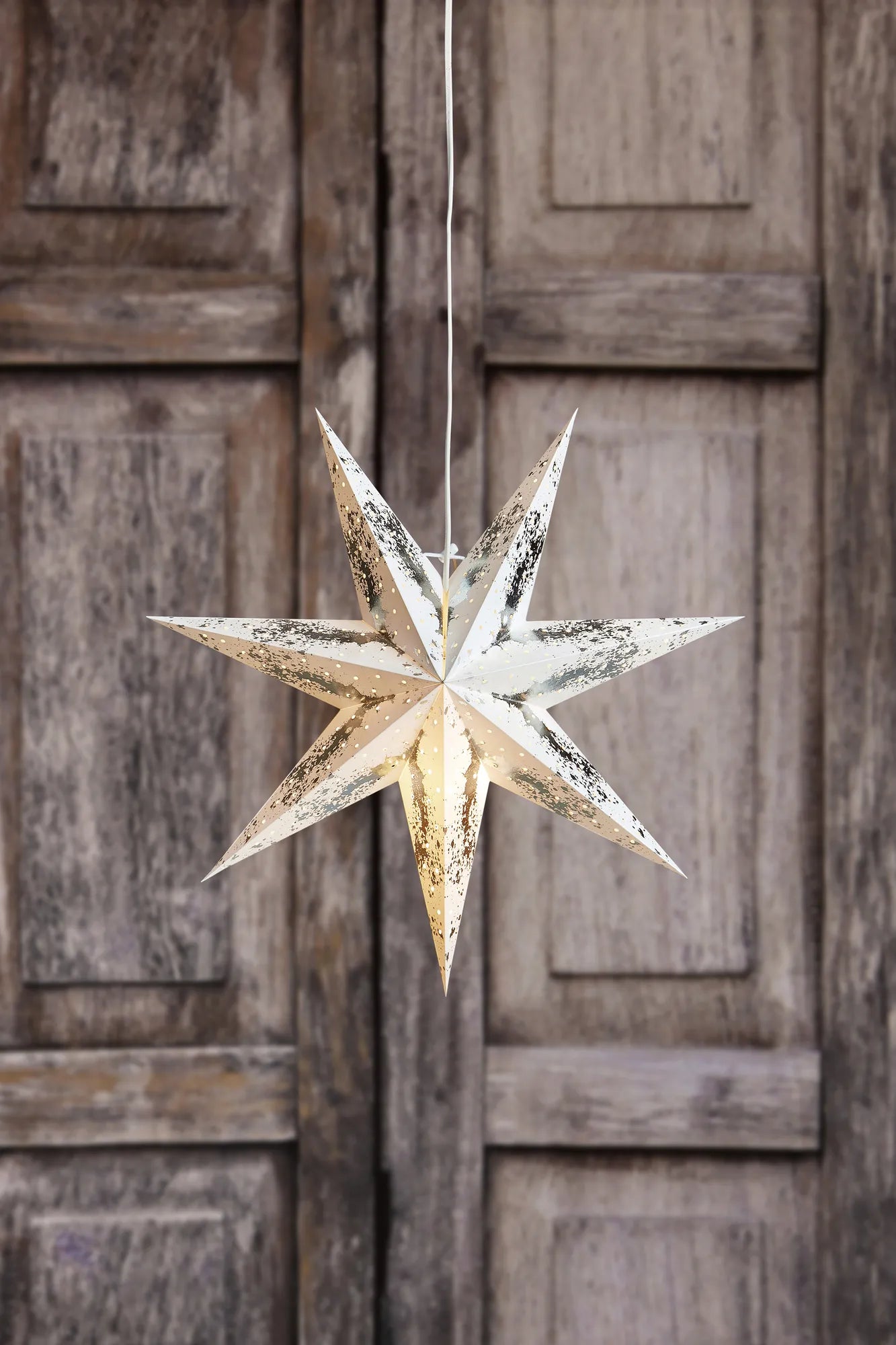 Strauss silver julstjärna 75 cm julbelysning stilren belysning | Strauss silver Christmas star light minimalist | Strauss