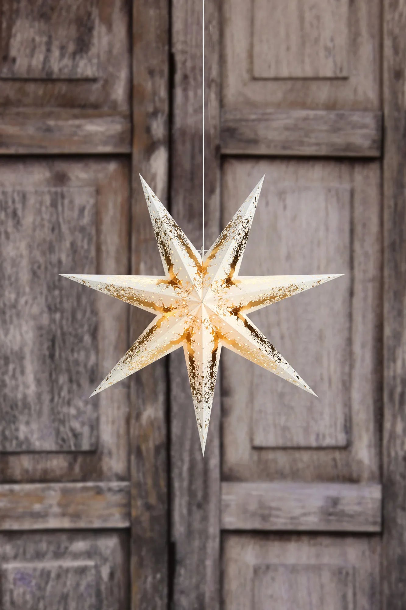 Strauss vit julstjärna 75 cm julbelysning stilren belysning | Strauss white Christmas star light minimalist | Strauss weiß