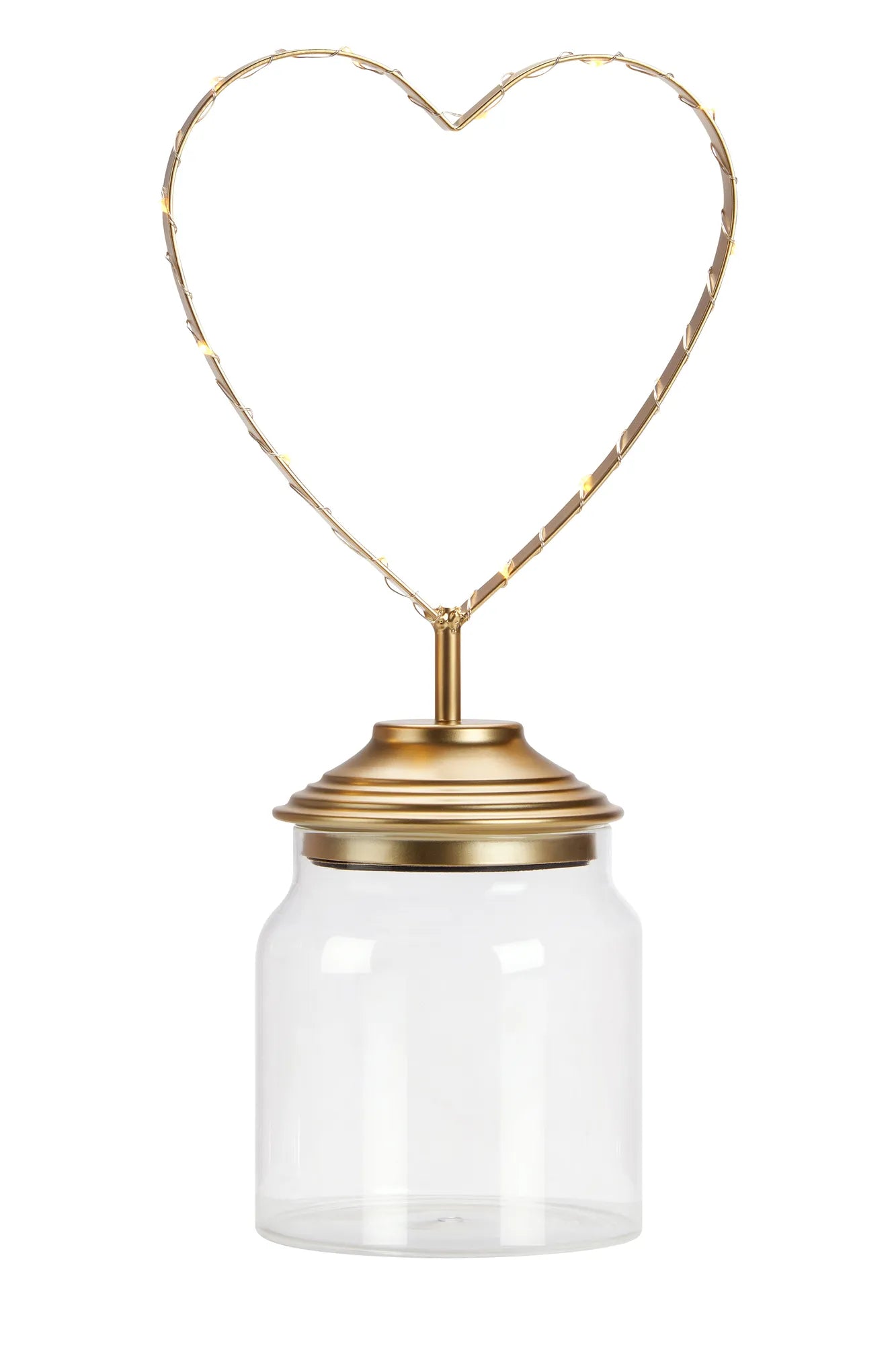 Sweetie Glass Jar Gold Heart