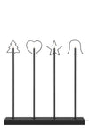 Ginger svart adventsljusstake 705255 | Ginger black advent candle holder 705255 | Ginger schwarz Adventsleuchter 705255