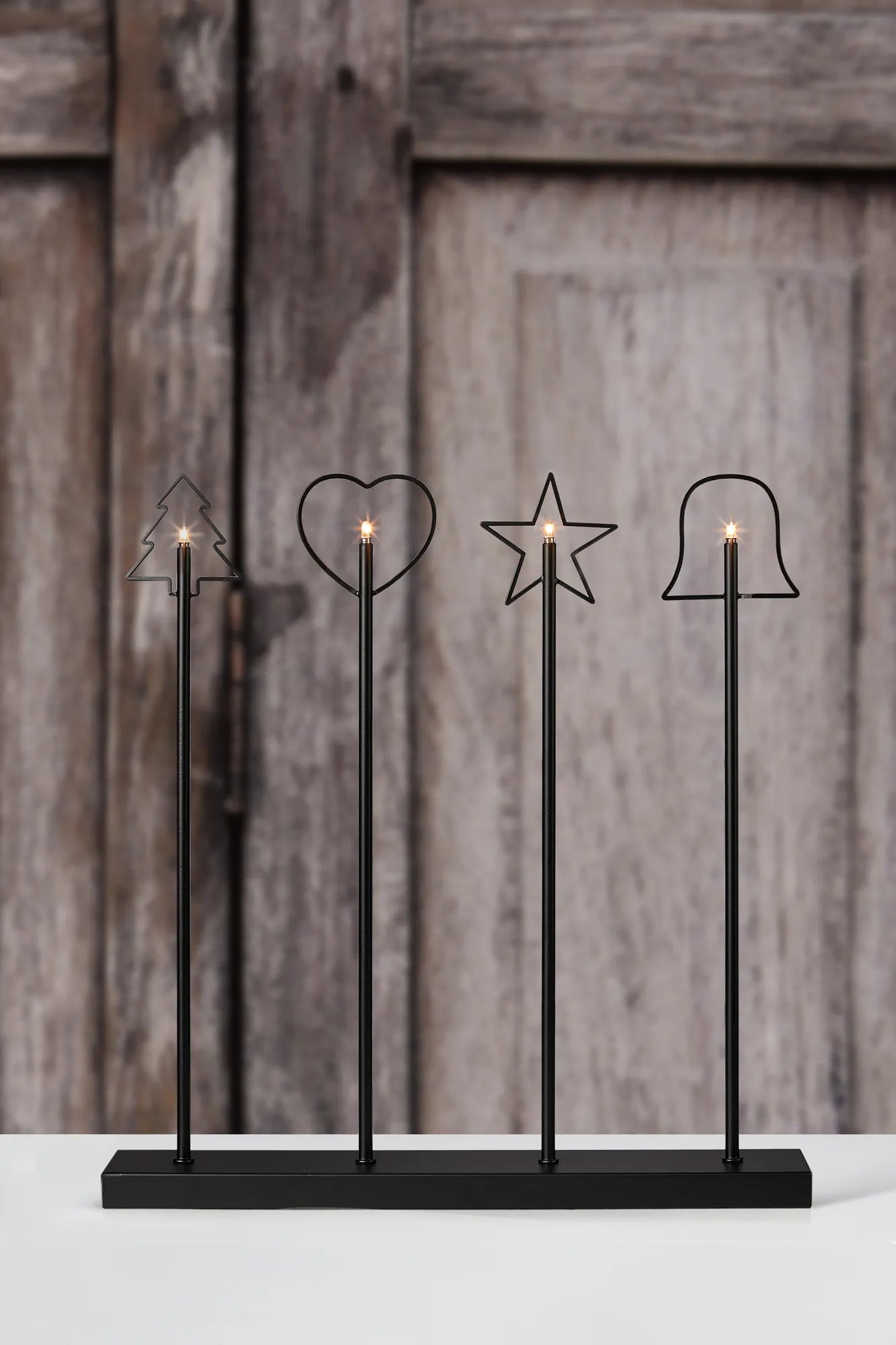 Ginger svart adventsljusstake julbelysning stilren belysning | Ginger black advent candle holder minimalist lighting | Ginger