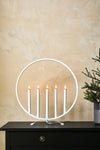 Surround vit adventsljusstake julbelysning | Surround white advent candle holder | Surround weiß Adventsleuchter