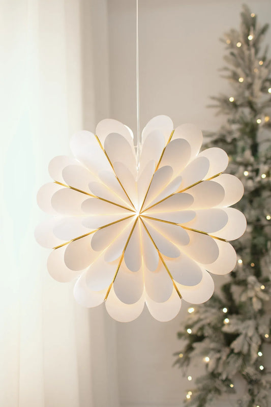 Marigold vit julstjärna 45 cm julbelysning stilren belysning | Marigold white Christmas star light minimalist | Marigold weiß