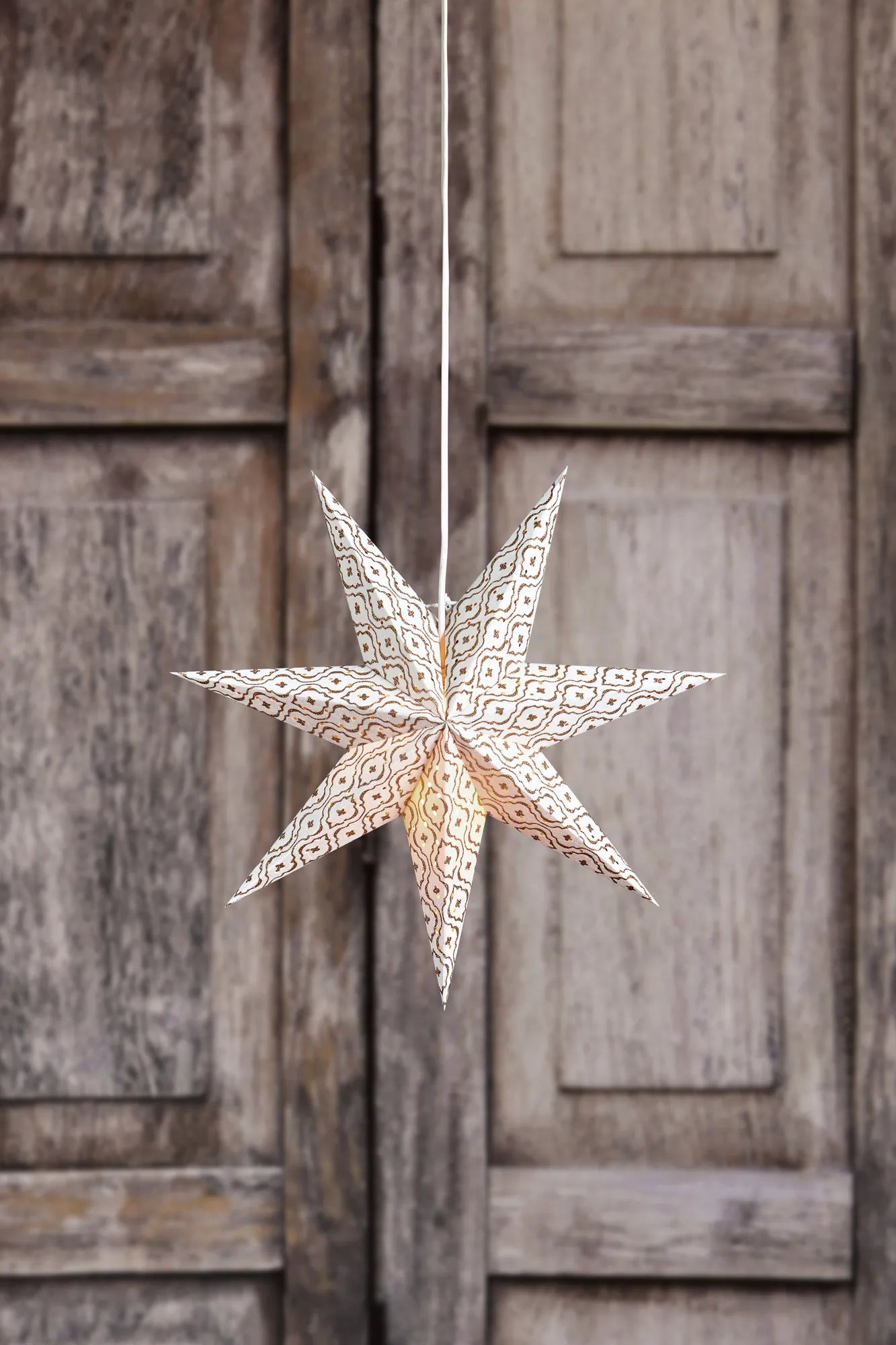 Baroque vit julstjärna 45 cm julbelysning stilren belysning | Baroque white Christmas star light minimalist | Baroque weiß