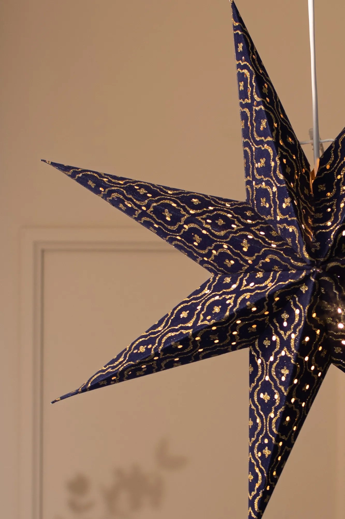Baroque blå julstjärna 45 cm julbelysning skandinavisk design | Baroque blue Christmas star light Scandinavian | Baroque blau