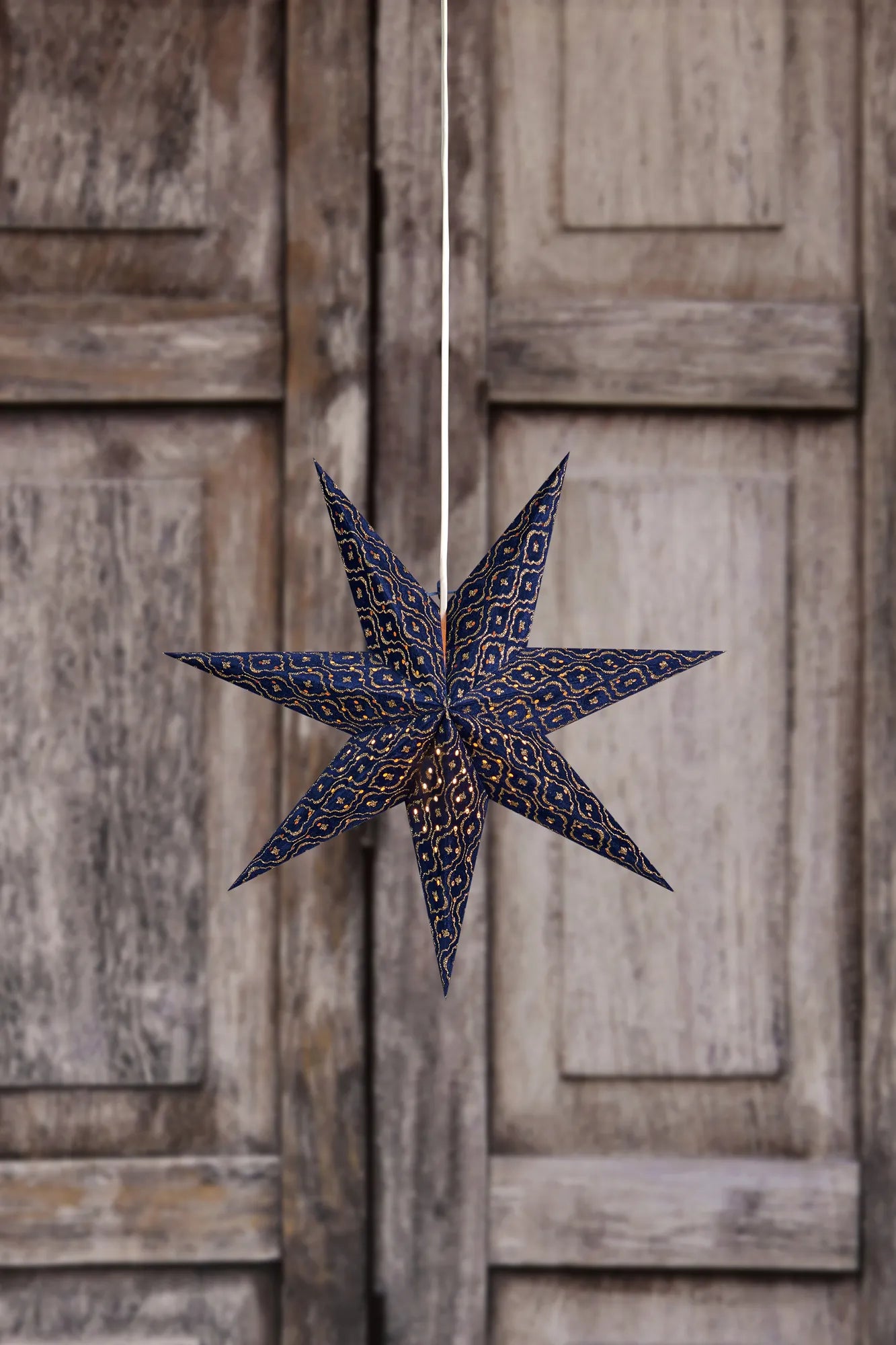 Baroque blå julstjärna 45 cm julbelysning stilren belysning | Baroque blue Christmas star light minimalist lighting | Baroque