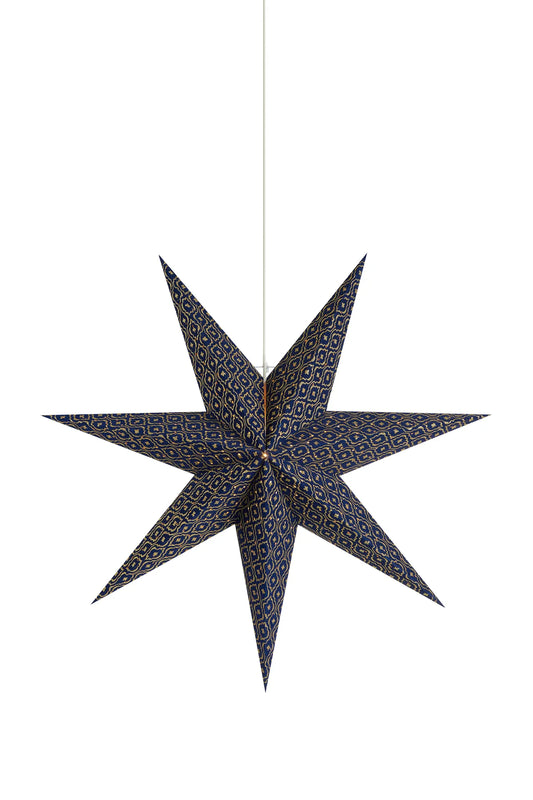 Baroque blå julstjärna 75 cm 705322 | Baroque blue Christmas star light | Baroque blau Weihnachtsstern Beleuchtung 705322