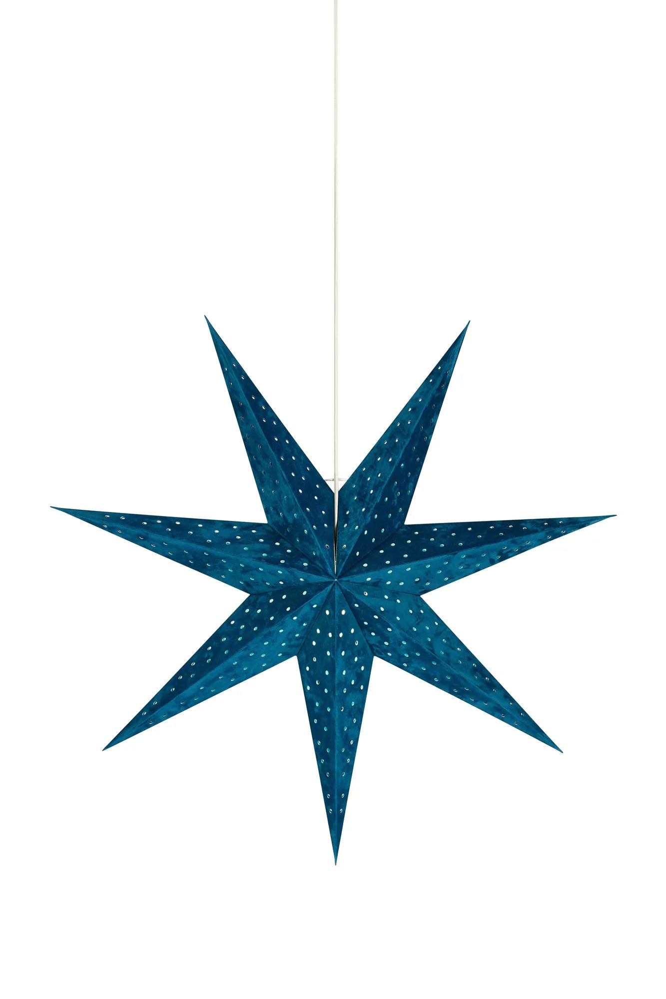 Velours blå julstjärna 75 cm 705487 | Velours blue Christmas star light | Velours blau Weihnachtsstern Beleuchtung 705487