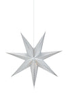 Glitter silver julstjärna 75 cm 705788 | Glitter silver Christmas star | Glitter Silber Weihnachtsstern Beleuchtung 705788