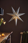 Glitter silver julstjärna 75 cm julbelysning | Glitter silver Christmas star | Glitter Silber Weihnachtsstern Beleuchtung