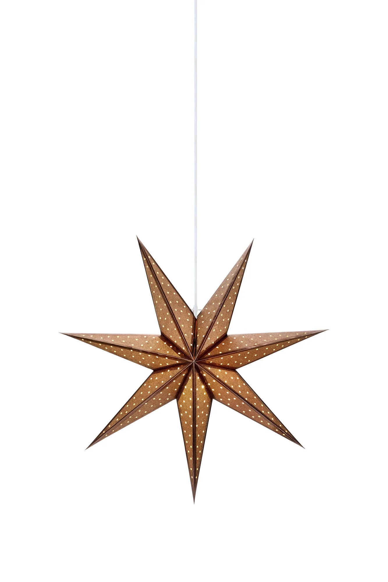 Glitter brons julstjärna 45 cm 705793 | Glitter bronze Christmas star | Glitter Bronze Weihnachtsstern Beleuchtung 705793