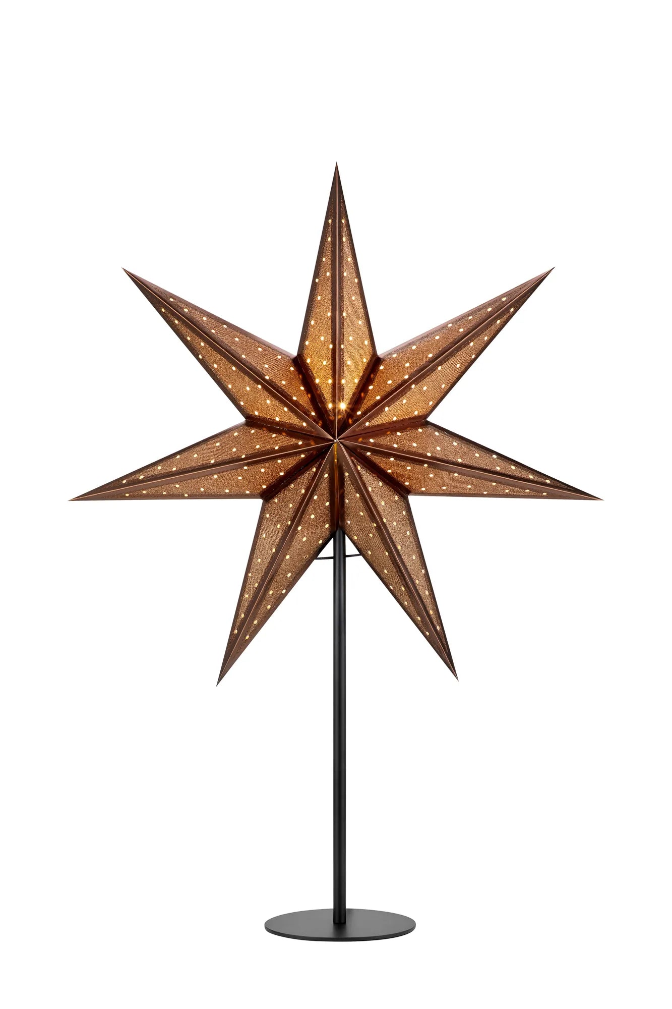 Glitter brons julstjärna 705796 | Glitter bronze Christmas star light | Glitter Bronze Weihnachtsstern Beleuchtung 705796
