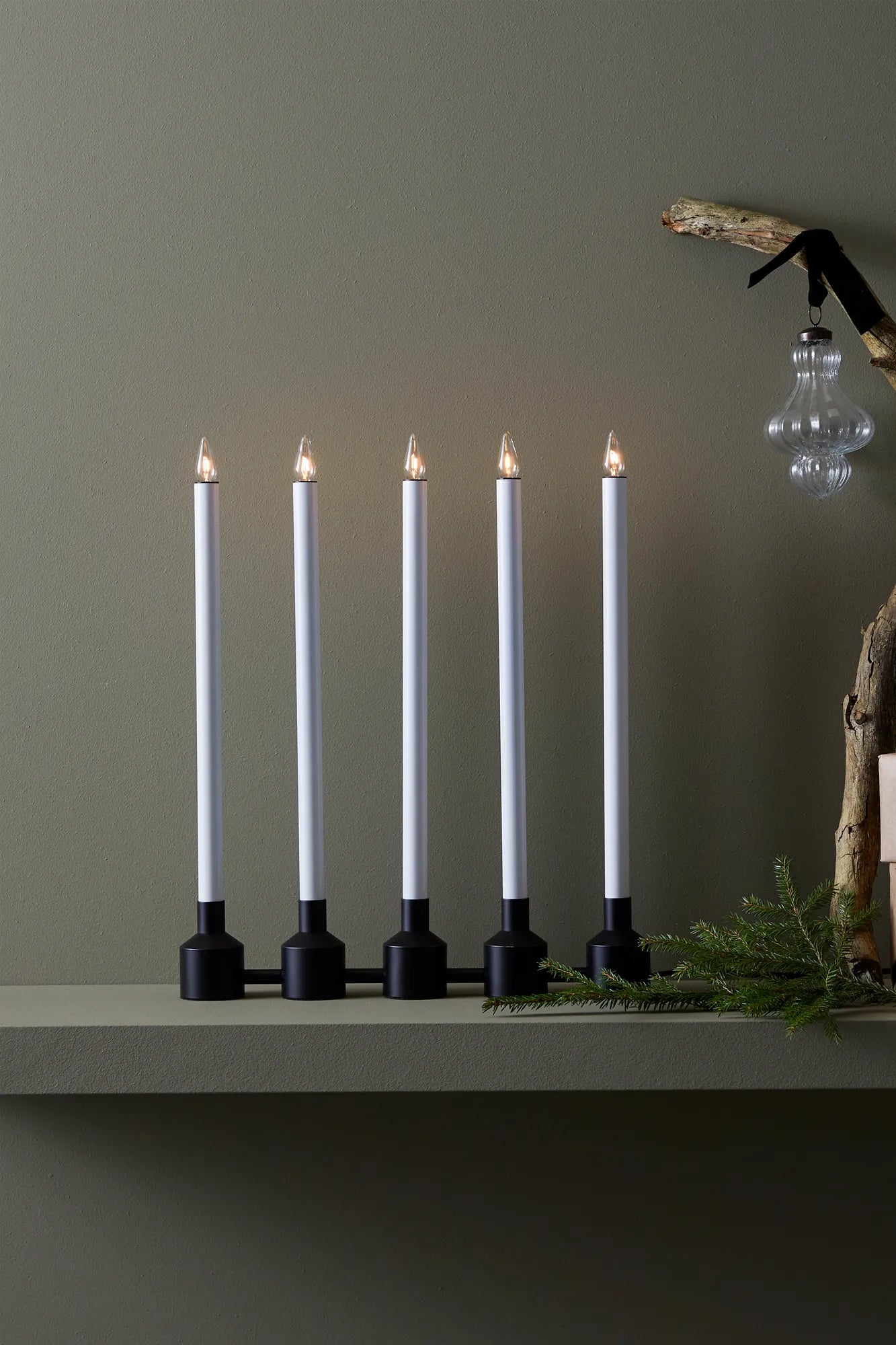 Philippa svart adventsljusstake julbelysning | Philippa black advent candle holder | Philippa schwarz Adventsleuchter