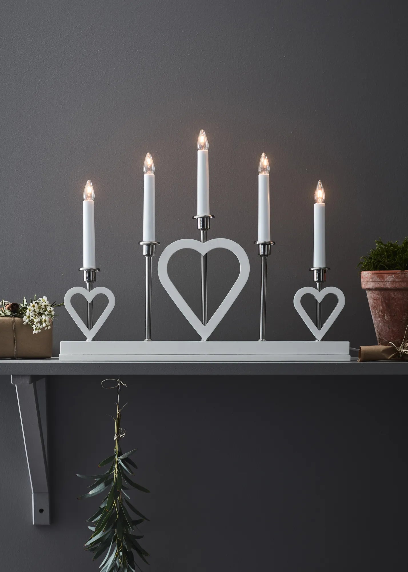 Melissa vit adventsljusstake julbelysning skandinavisk design | Melissa | Melissa weiß Adventsleuchter skandinavisches Design