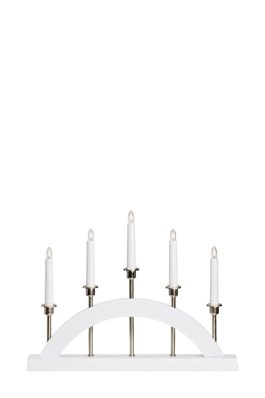 Bridge vit adventsljusstake 705832 | Bridge white advent candle holder 705832 | Bridge weiß Adventsleuchter 705832