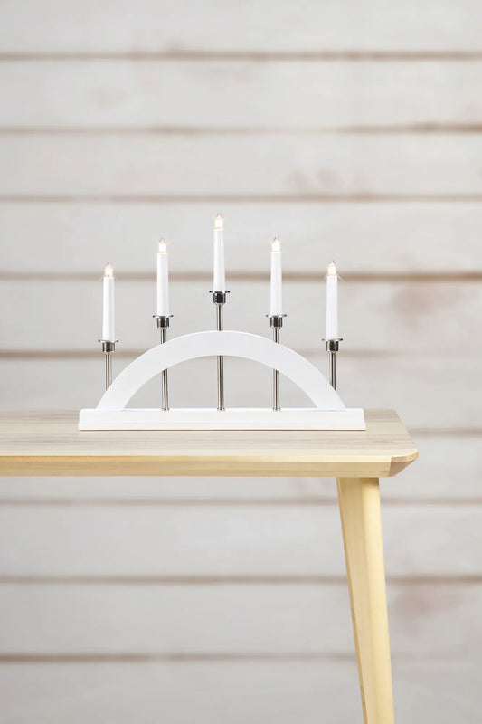 Bridge Adventsljusstake Vit