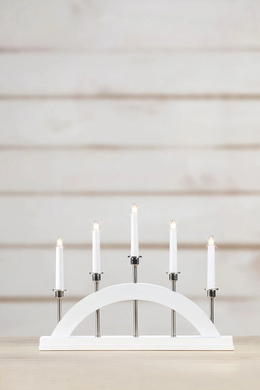 Bridge Adventsljusstake Vit