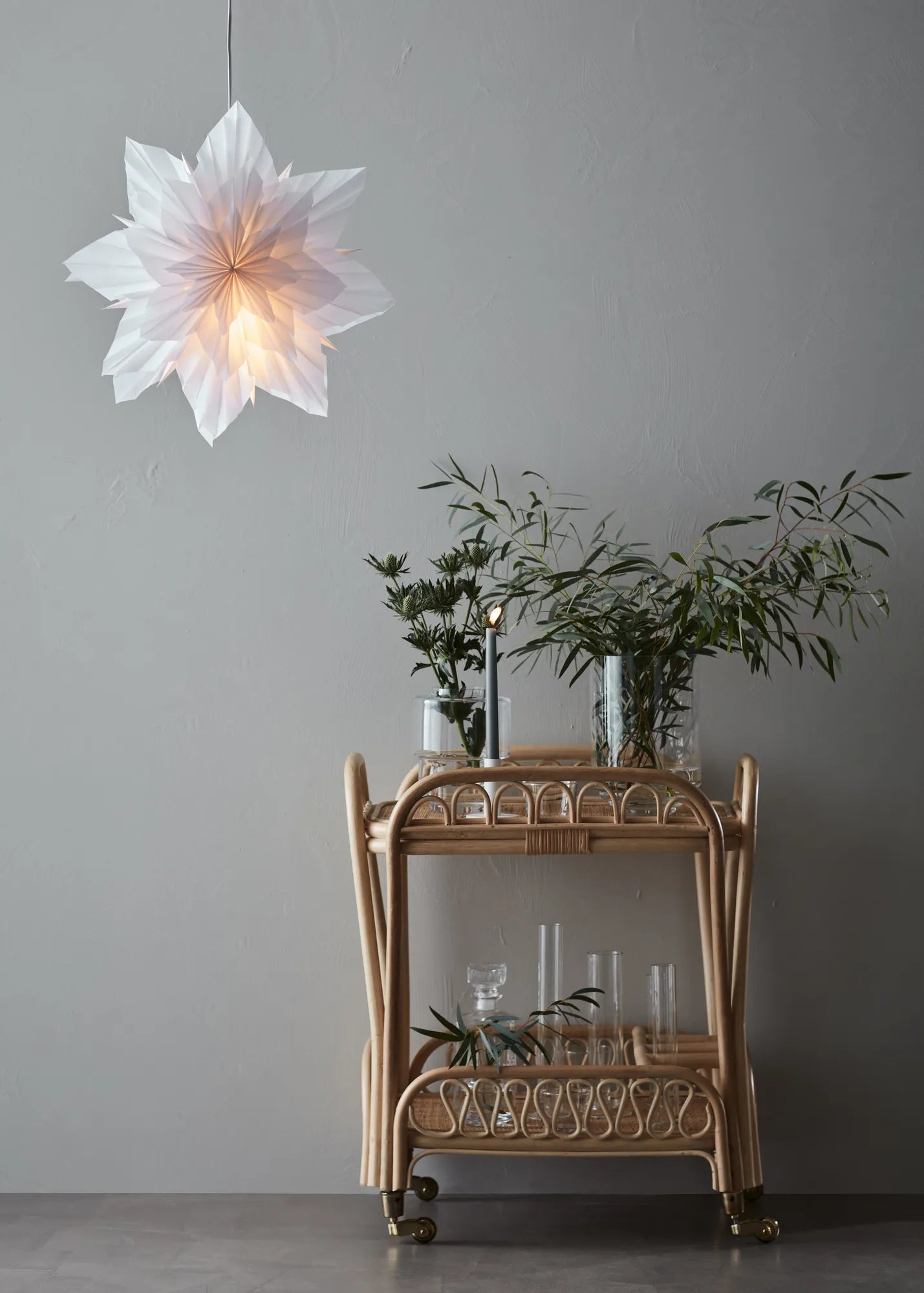 Neela vit julstjärna 45 cm julbelysning | Neela white Christmas star light | Neela weiß Weihnachtsstern Beleuchtung