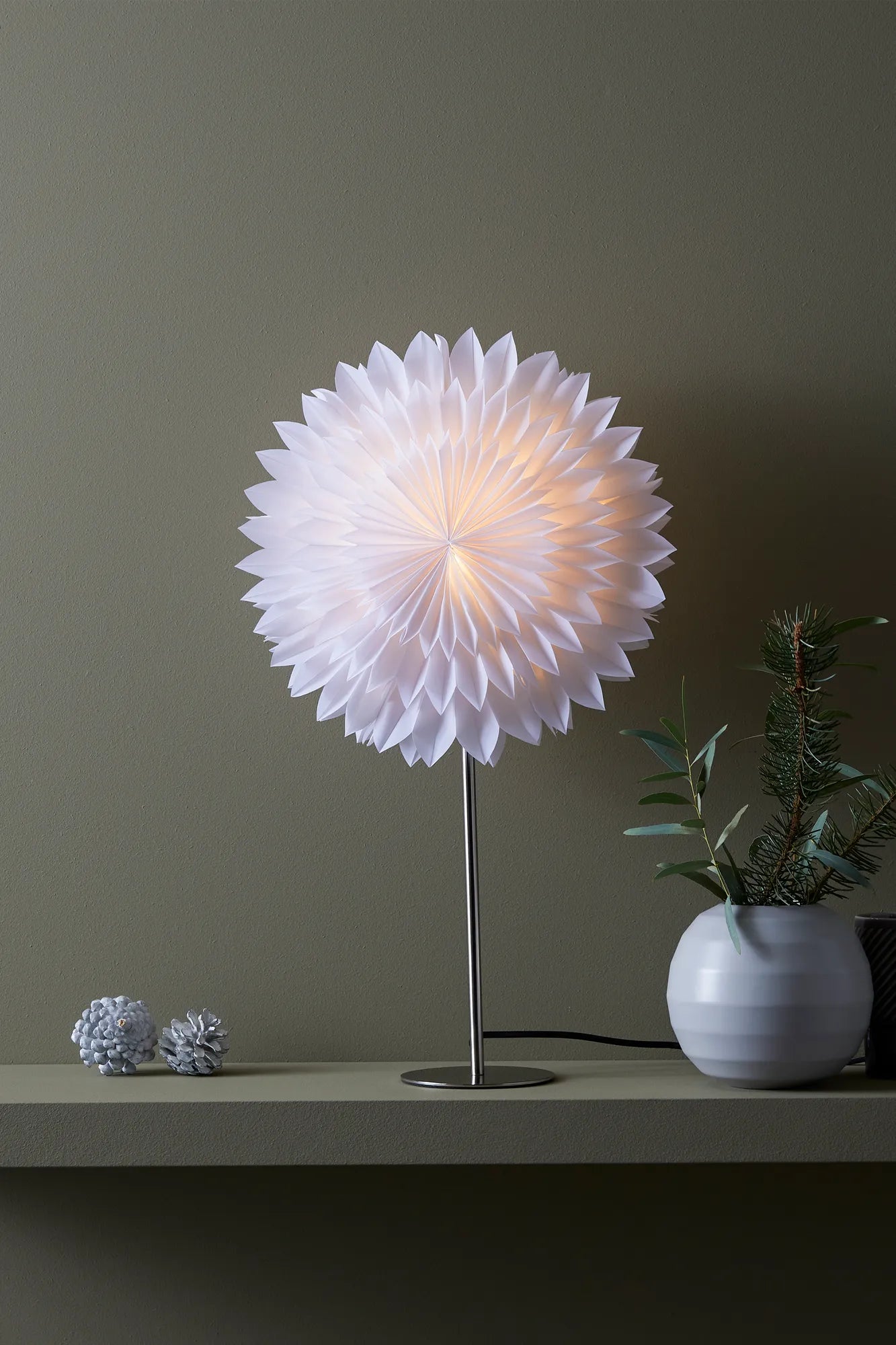 Solina vit julstjärna 35 cm julbelysning | Solina white Christmas star light | Solina weiß Weihnachtsstern Beleuchtung