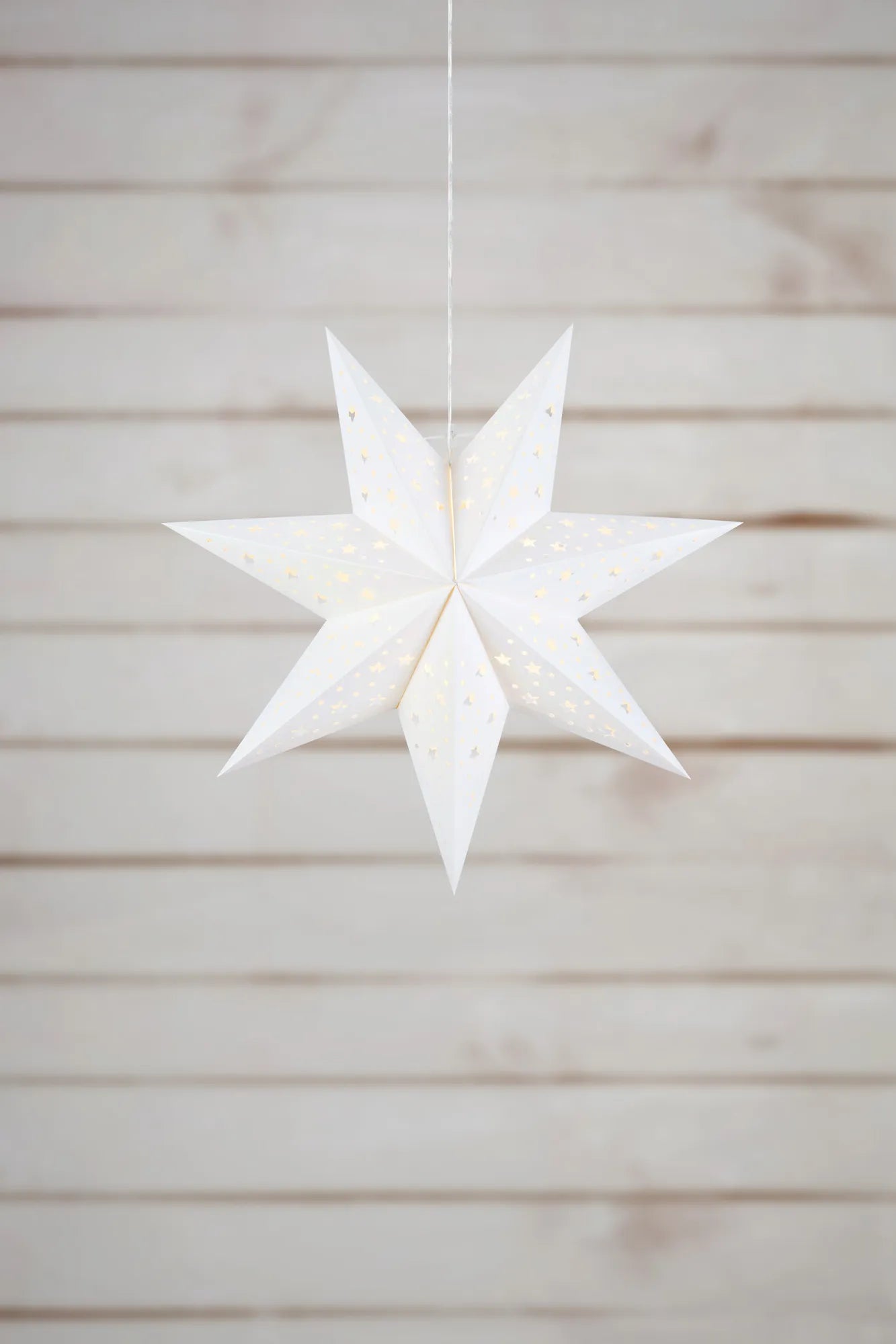 Blank vit julstjärna 45 cm julbelysning stilren belysning | Blank white Christmas star light minimalist lighting | Blank weiß