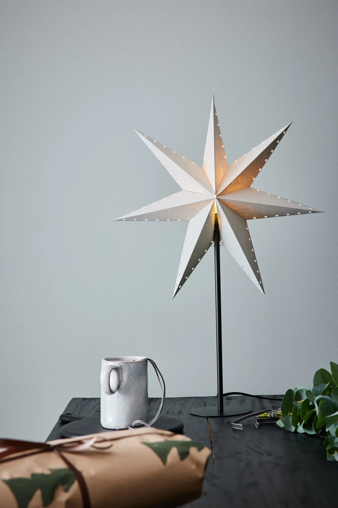 Lively grå julstjärna julbelysning | Lively grey Christmas star light | Lively grau Weihnachtsstern Beleuchtung