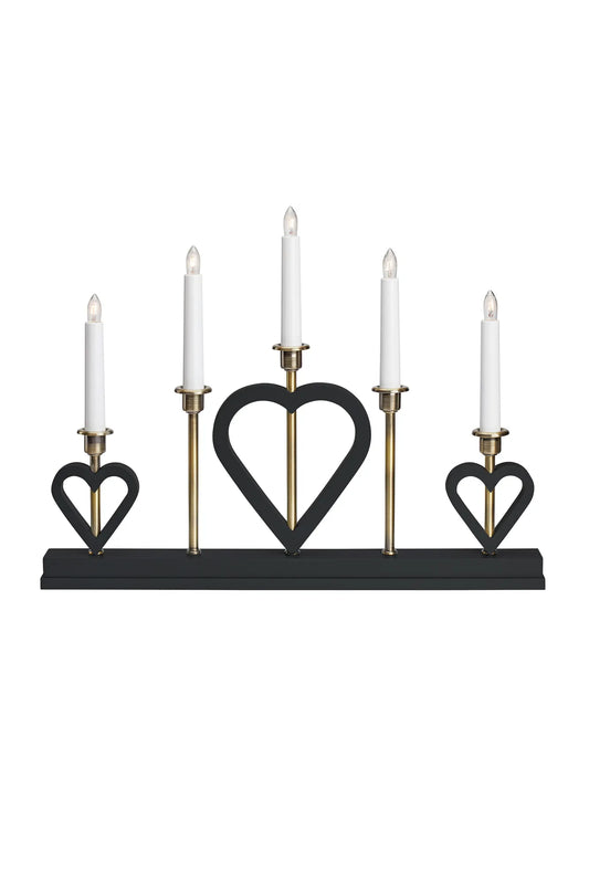 Melissa svart adventsljusstake 705938 | Melissa black advent candle holder 705938 | Melissa schwarz Adventsleuchter 705938