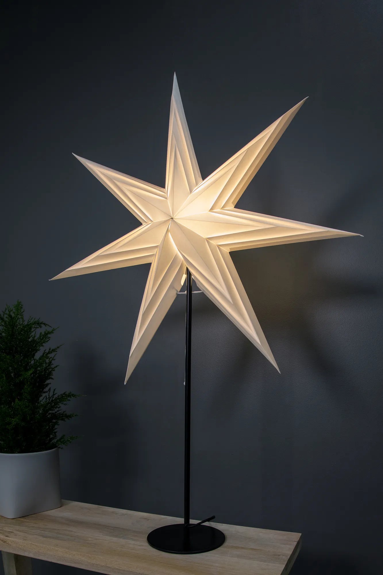 Sombra vit julstjärna julbelysning | Sombra white Christmas star light | Sombra weiß Weihnachtsstern Beleuchtung