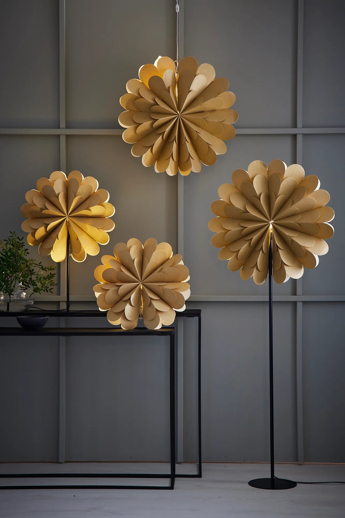 Maravilla guld julstjärna 60 cm julbelysning stilren belysning | Maravilla gold Christmas star light minimalist | Maravilla