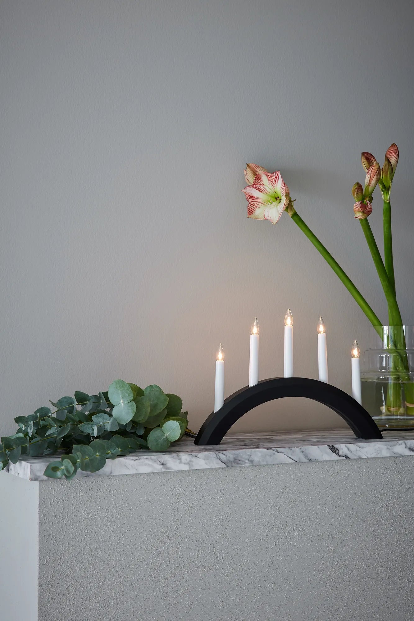 Avento svart adventsljusstake julbelysning | Avento black advent candle holder | Avento schwarz Adventsleuchter