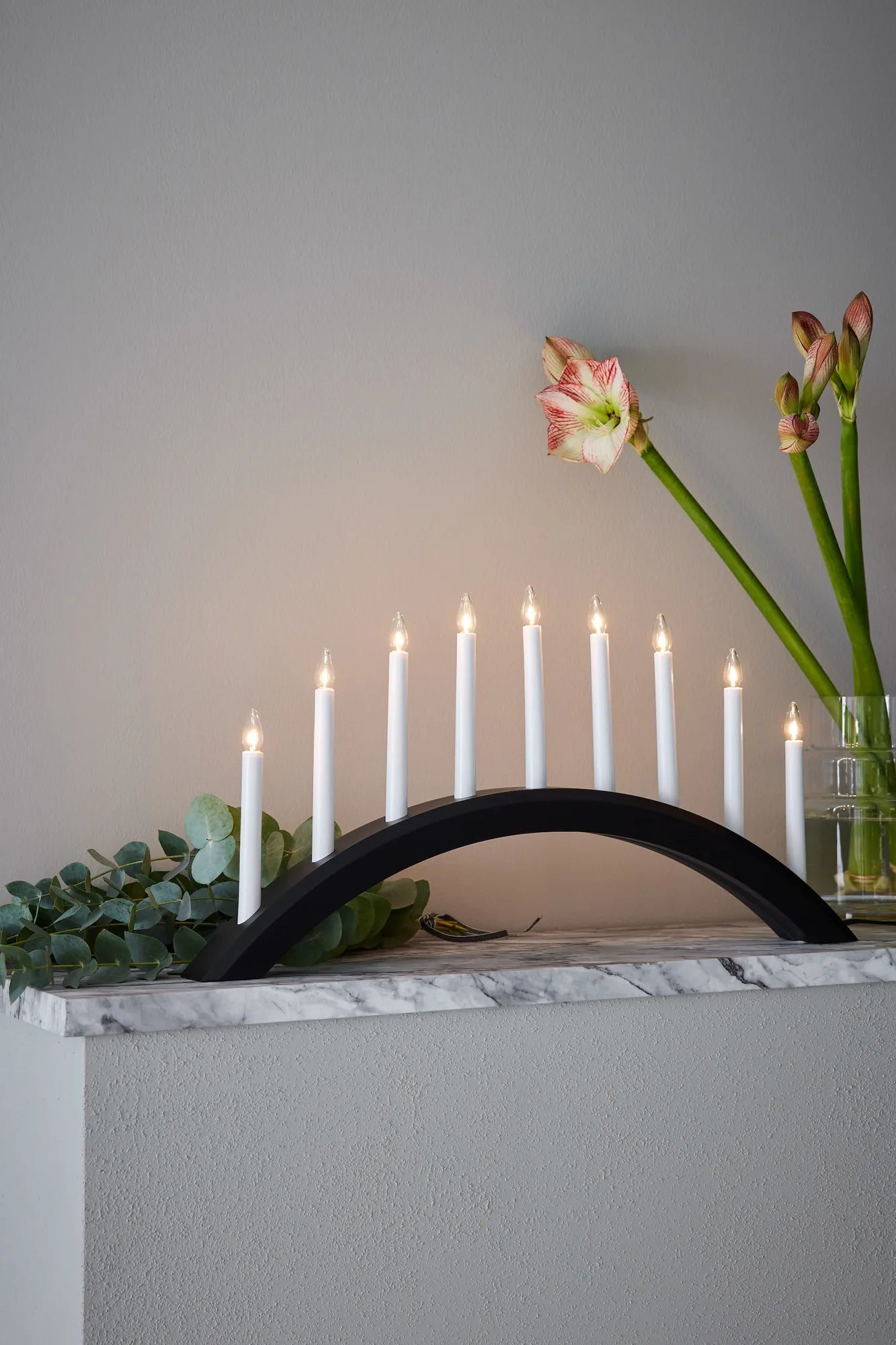 Avento svart adventsljusstake julbelysning svensk design | Avento black | Avento schwarz Adventsleuchter schwedisches Design