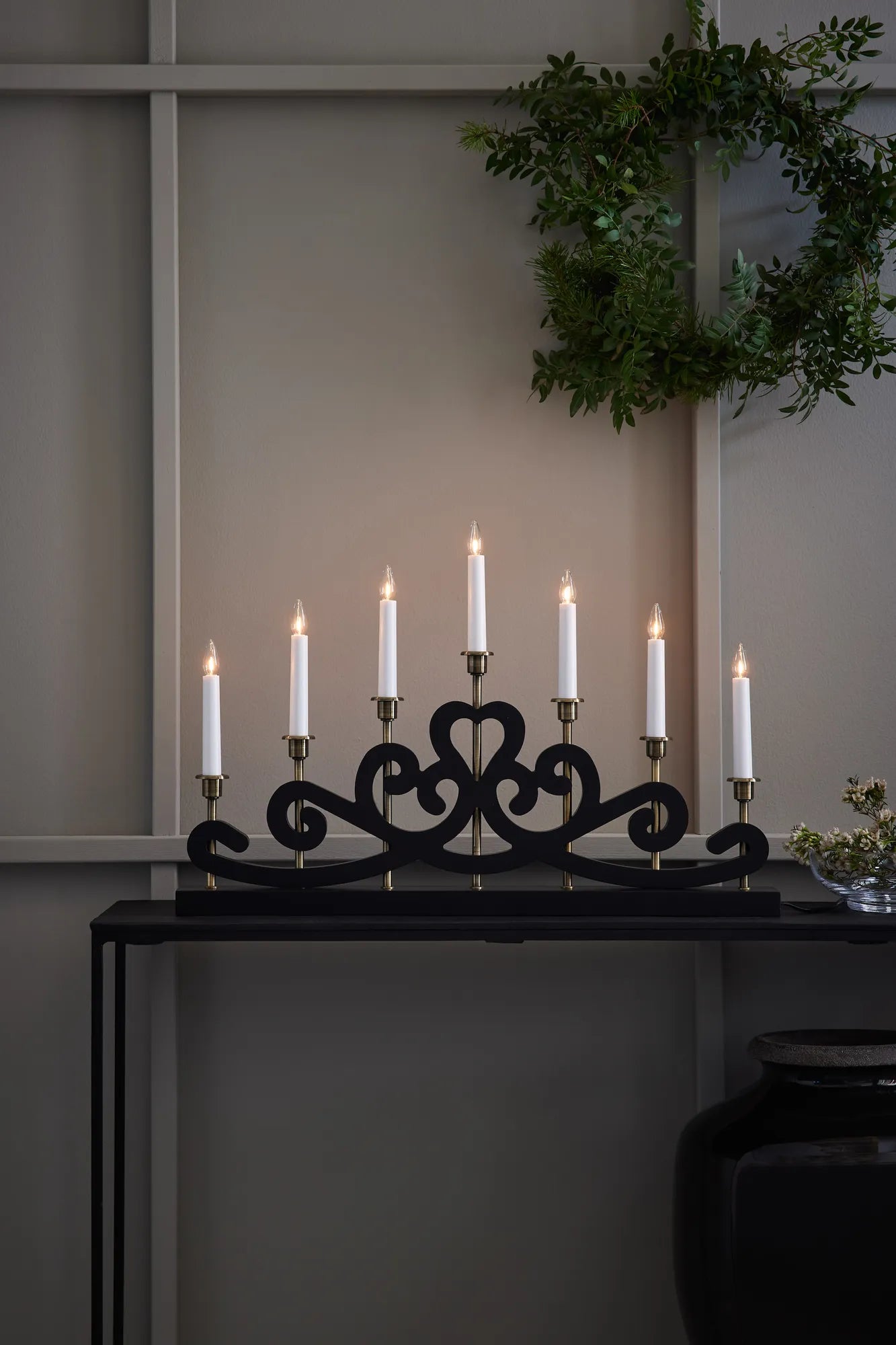 Nightfall svart adventsljusstake julbelysning | Nightfall black advent candle holder | Nightfall schwarz Adventsleuchter
