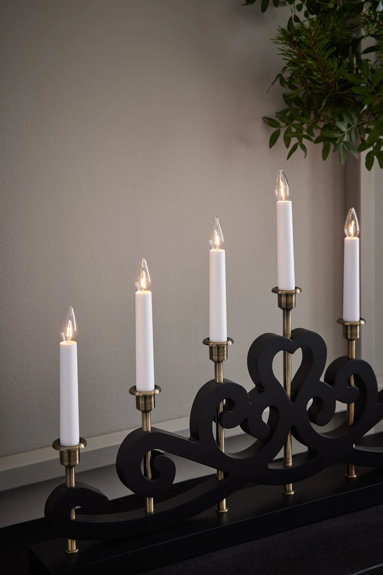 Nightfall svart adventsljusstake julbelysning skandinavisk design | Nightfall black advent candle holder | Nightfall schwarz
