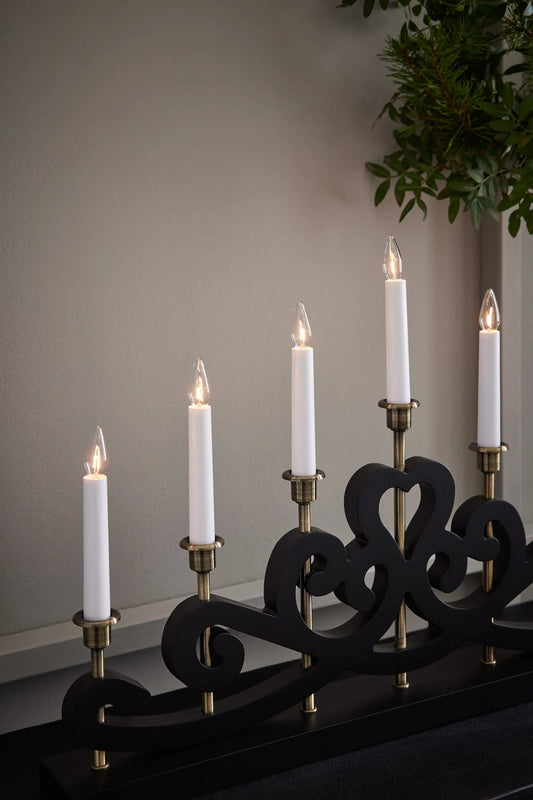 Nightfall svart adventsljusstake julbelysning skandinavisk design | Nightfall black advent candle holder | Nightfall schwarz