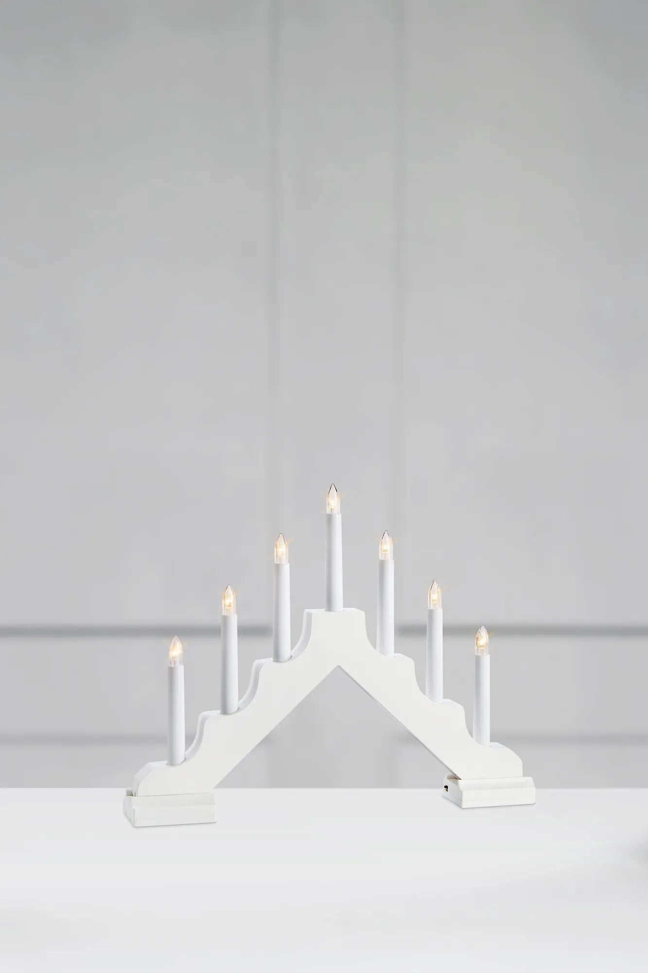 Evelin vit adventsljusstake julbelysning stilren belysning | Evelin | Evelin weiß Adventsleuchter minimalistische Beleuchtung