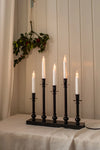 Fratello svart adventsljusstake julbelysning | Fratello black advent candle holder | Fratello schwarz Adventsleuchter