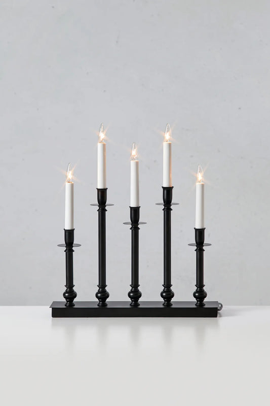 Fratello svart adventsljusstake julbelysning stilren belysning | Fratello black advent candle holder minimalist | Fratello