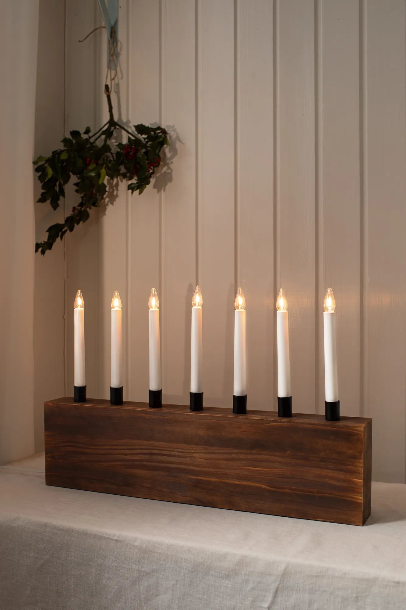 Albero brun adventsljusstake 56 cm julbelysning | Albero brown advent candle holder | Albero braun Adventsleuchter